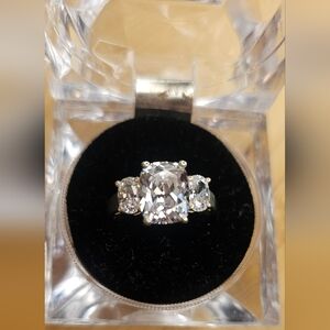 VTG Avon Sterling Elegant Triple Stone Ring